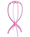 Produktbild Tragbare Falten Plastik Perückenständer Perückenhalter Perücken Ständer Halter Rosa