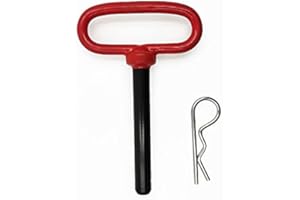 YRSSSA Trailer Tow Hitch Lock Pin with Rubber-Coated Handle, Red Head Hitch Pin-For Towing Cargo, Boat, RV, Car, Truck, ATV (5/8 x 4 inch)