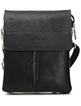 BORSELLO UOMO CAFE NOIR TRACOLLA CON PATTA Cm 24x20x3,5 NERO