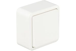 Jandei - Mecanismo Superficie Policarbonato Blanco, 10A 250V (Interruptor)