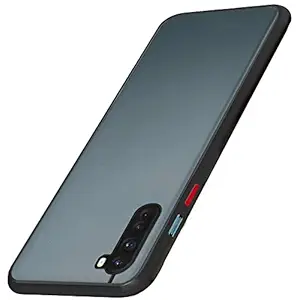 TheGiftKart Translucent Hybrid OnePlus Nord (2020) Back Case Cover | Smoked Matte Back | 360 Degree Protection | Protective Hard Back Case Cover for OnePlus Nord (2020) (Black Bumper)