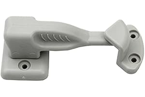 PRO-STYLING Pestillo giratorio para puerta de caravana, casa rodante, barco, gris claro