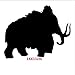 Price comparison product image Chi Wall Sticker Car Styling Ancient Mastodon Mammoth Vinyl Reflective Wall Sticker Decal Black 14 X 11 Cm