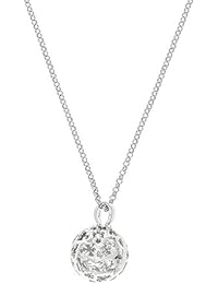 Padre Nostro - Collana rol&ograve; 100CM e Chiama Angeli fori Angioletti 18MM in Argento 925 Rodiato