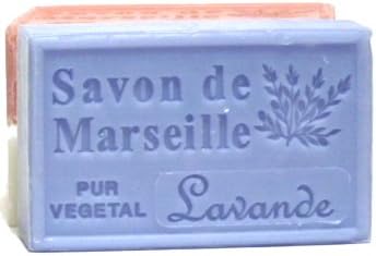 Pure vegetable: Lavender Soap, Rose Soap &amp; Lily of the Valley Soap à 125 g (4.4 oz.), 3-Pieces Soap Set (Savon de Marseille)