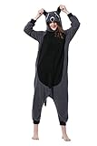 Kigurumi Pyjamas Waschbär Cosplay Unisex Tierschlafanzug Halloween Weihnachten Karnevals Geburtstags Party (M, grau)