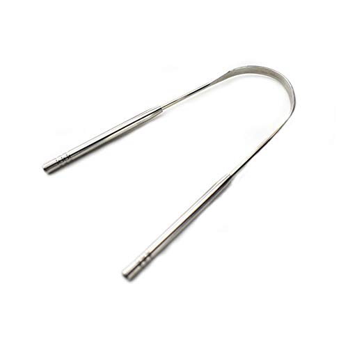 Preisvergleich Produktbild Prenine Edelstahl-Zungenschaber-Reiniger, frischer Atem, der überzogene Zungen-Zahnbürste-zahnmedizinische Mundhygiene-Sorgfalt-Werkzeuge säubert