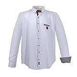 Weiß Modernes Herren Hemd mit Applikationen (4XL)