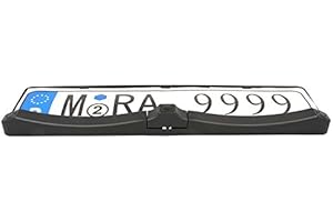 CARALL Kit Telecamera Orientabile Con 2 Sensori Parcheggio Cicalino Acustico Portatarga Standard EU Stagna 12V C720