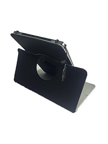 Tablet Tasche für Huawei MediaPad X2 (GEM-701L) Schutz Hülle Etui mit Standfunktion + Touch Pen – 7 Zoll Echtleder Schwarz 360° - 3