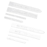 FLAMEER 2er/ Set Acryl Quilting Vorlagen für Leder Handwerk DIY Herren Uhrenarmband Leder Armband