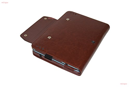 mCoque hohe Qualität PU Ledertasche für 10,1″ ASUS Transformer Book T100HA (einschließlich eines separaten Tastatur-Kasten) – Braun - 5