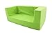 Children's Comfy Foam 2 Seater Mini Sofa in Lime. Soft, Colourful, Comfortable & Lightweight with a Removeable Cover