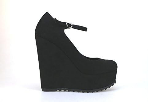 BOTTEGA LOTTI courts wedges Woman Black suede AJ543 (38 EU)