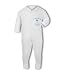 Christening Bib with Cross and personalised boys name blue - Baby Grow - 6-12 Months