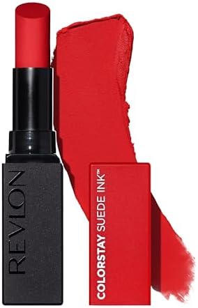 Revlon ColorStay Suede Ink Lipstick, Rossetto Opaco, A Lunga Durata, Formula No-Transfer, Arricchito con Vitamina E, Resistente All'Acqua, 015 Lip Boom, 2.55g