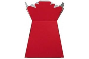 floral natalie 5 x Red Florist Aqua Living Vases-Hand Tie Boxes by Apac, Cardboard, 24.5x18x18 cm