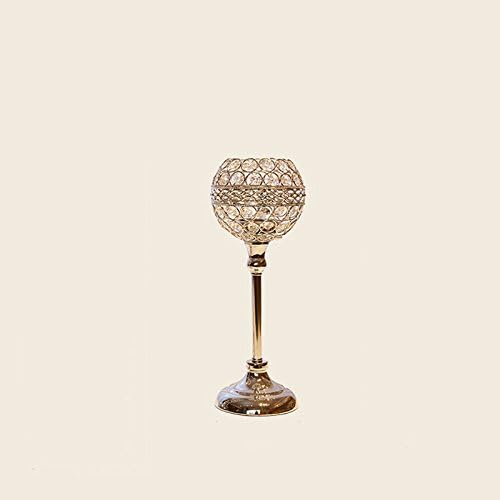 Candley Candle Lantern Crystal Candlestick, Silver Metal Candle Holder, European Luxury Candlelight Dinner Props, Table Interior Candle Lantern Candle Stick Holder ( Size : M )