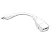 Produktbild OTG Adapter Kabel Weiß Micro-USB (On-The-Go Adapterkabel Micro A Stecker auf USB B Buchse) für Samsung Galaxy A3 A5 A7 (2016) S5 Duos LTE Plus S6 Edge Plus Xcover 4 S7 / S7 edge HTC One A9 M9 S9