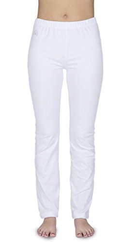 SONNENGRUSS Yogahose für Damen, lang. Bequeme Hose für Frauen aus weichem Jersey-Strick in 92 % Baumwolle und 8% Elasthan. Größe XS bis XL . In den Farben marine-blau, schwarz und weiß.