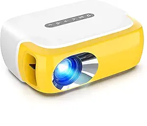 Mini Projector, Sanyipace Portable LED Full Color Video Projector for Cartoon, TV Movie, Kids Gift, Party Game, Pico Movie Projector for Home Theater with HDMI/USB/AV Interfaces and Remote Control