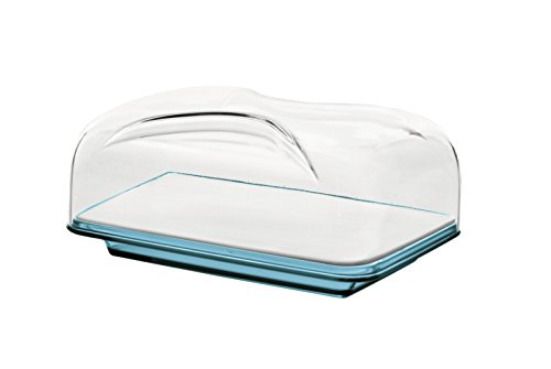 Preisvergleich Produktbild Fratelli Guzzini Gocce, Rechteckige Käseglocke, SAN / Porcelain