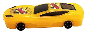 Aatira Pencil Box for Students Car Design Geometry Box for Kid School Use Best Return Gift Item for Kid Boys and Girls (Yellow)