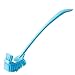 Produktbild Kumkey Langer Griff WC-Bürste Lücke Toilettenbürste Reine Farbe Klobürste Kunststoff Innen Ecke Toilette Reinigungsbürste Wandmontage Badezimmer Reinigungs Werkzeuge (Blau)