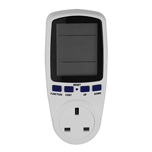 Preisvergleich Produktbild Dingcaiyi Leistungsmessgerät Energiekostenmessgerät Energiemessgerät Power-Monitor mit LCD-Bildschirm,TS-836B Stromverbrauchszähler mit Blau hinterleuchtete LCD-Anzeige,Analysator mit Überlastsicherung