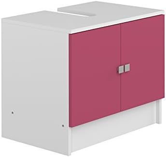 Symbiosis 6044A2136A17 Washbasin Unit 2 Doors Particle Board White/Fuchsia