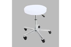 ‎DUKAL Dukal | Bezug für Hocker aus Frottee | Maße Ø 40-50 cm | Farbe: Weiss