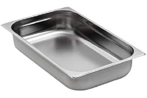 Gastro-Bedarf-Gutheil Gastronormbehälter GN Behälter 1/1 100 mm Tief stapelbar Edelstahl Geeignet für Chafing Dish, Bain Marie, Saladette