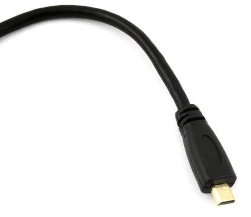 COM-FOUR® Micro HDMI Stecker auf HDMI Buchse Kabel Adapter gerade vergoldet schwarz (gerade) - 3