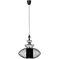 Kare 31661 HL Swing Iron Oval - Lámpara colgante, color negro