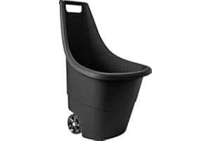 KETER Chariot de Jardin Easy Go Breeze - 50 L - Noir