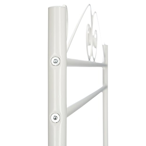 Garderobe Metall weiß 46 x 90 x 172 cm | Stahlgestell | Schuhablage - 7