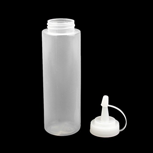 Gazechimp 230ml Kunststoff Leer Sauce Flaschen Quetschflasche Spender für Saucen Ketchup Weiß - 5