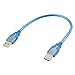 Produktbild 30cm 1 Ft USB 2.0 Typ A / A Stecker auf Stecker Verlängerungskabel Kabel Blau