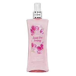 Body Fantasies Signature Fragrance Body Mist for Girls & Womens Pink Sweet Pea, 236ml | Long Lasting Body Spray and Perfume for Women | No Gas | Made in USA