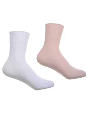 2 paia di calze da danza per bambini - 1 paio bianco e 1 paio rosa