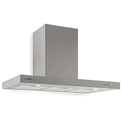 Klarstein Zarah 90 - Hotte aspirante, 90 cm, 600 m³/h, Éclairage LED, Extérieur en inox, Montage mural, Filtre à graisse, Kit de montage, Puissance : 213W, Argent