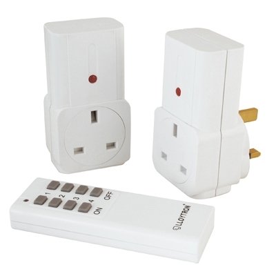 Price comparison product image Lloytron A1210WH 2 Piece Remote Controlled Socket - White