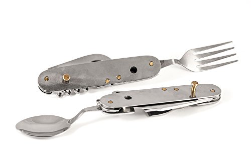 Outent Multi-Tool Edelstahl Ess Klapp Camping Besteck-Set (9-in-1) - 3