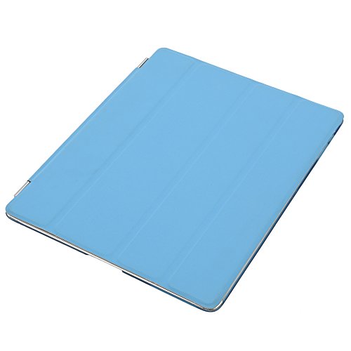 Besmall Neu Ultra Slim Edles iPad 2 3 4 Hülle – Smart Cover Leder Case Schutz Hülle Tasche + Back Case – inkl. Displayschutzfolie Reinigungstuch Stift mit Multi Ständer Auto Sleep Wake (iPad 2/3/4, Farbe:Weiß) - 3