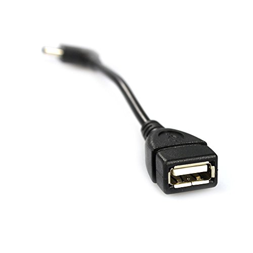 COM-FOUR® Kabel USB mini Stecker rechts gewinkelt auf USB 2.0-A Buchse OTG (2 Stück) - 2