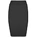 Be Jealous Womens Pencil Plain Jersey Ladies Stretchy Office Bodycon Skirt Plus UK 8/10 Black Work