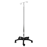 HSRG IV Stand,Adjustable Height,Rolling IV Pole,5 Wheel Casters and 2 Prongs to hold IV Bags