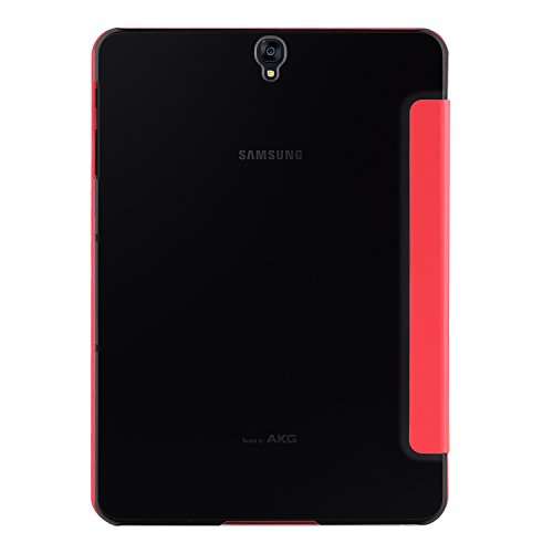 Samsung Galaxy Tab S3 9.7 hülle, IVSO hochwertiges PU Leder Etui hülle Tasche Case – mit Standfunktion, super 360° Anti-Wrestling, ist für Samsung Galaxy Tab S3 9.7 Tablet-PC perfekt geeignet (Für Samsung Galaxy Tab S3 9.7, Slim-Rot) - 9
