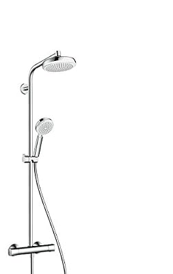 Hansgrohe Colonne de Douche Showerpipe Crometta 160 Mitigeur Thermostatique Douche Blanc/Chrome 27264400