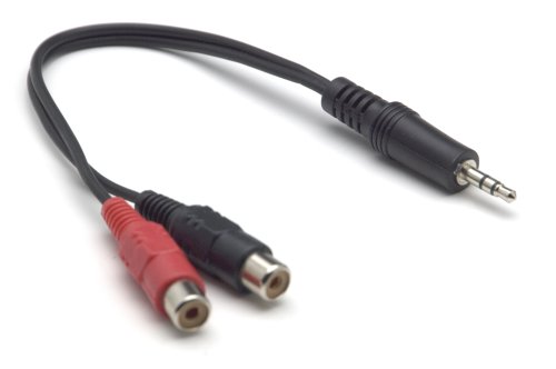 G&BL EL47 cable de audio 0,2 m 3,5mm 2 x RCA Negro, Rojo - Cables de audio (3,5mm, 2 x RCA, 0,2 m, Negro, Rojo)
